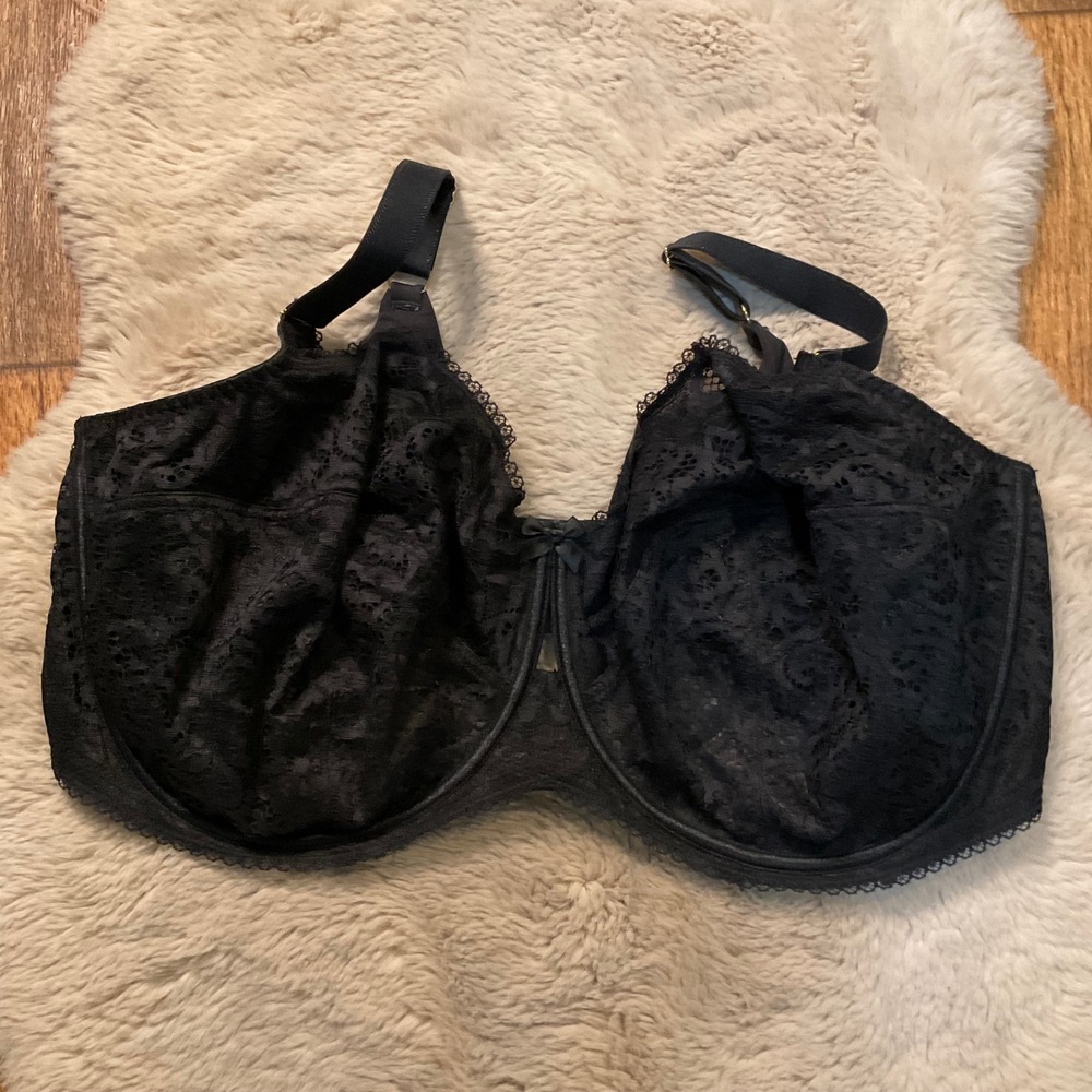 Sculptress Bra‎ Lace Size 46GG Full Figure Black Womens Panace